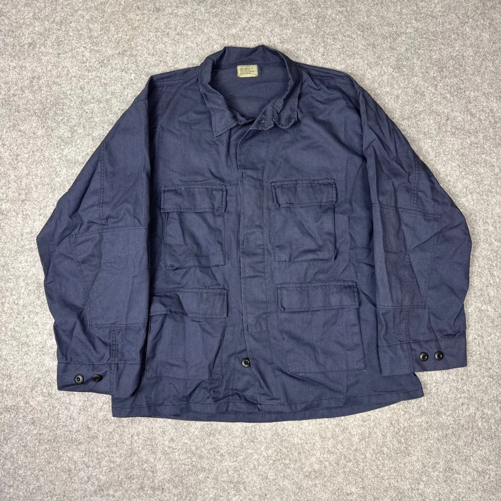 Military Issue Navy BDU Field Jacket Mens XL Regular Utility Coat 8415-01-084